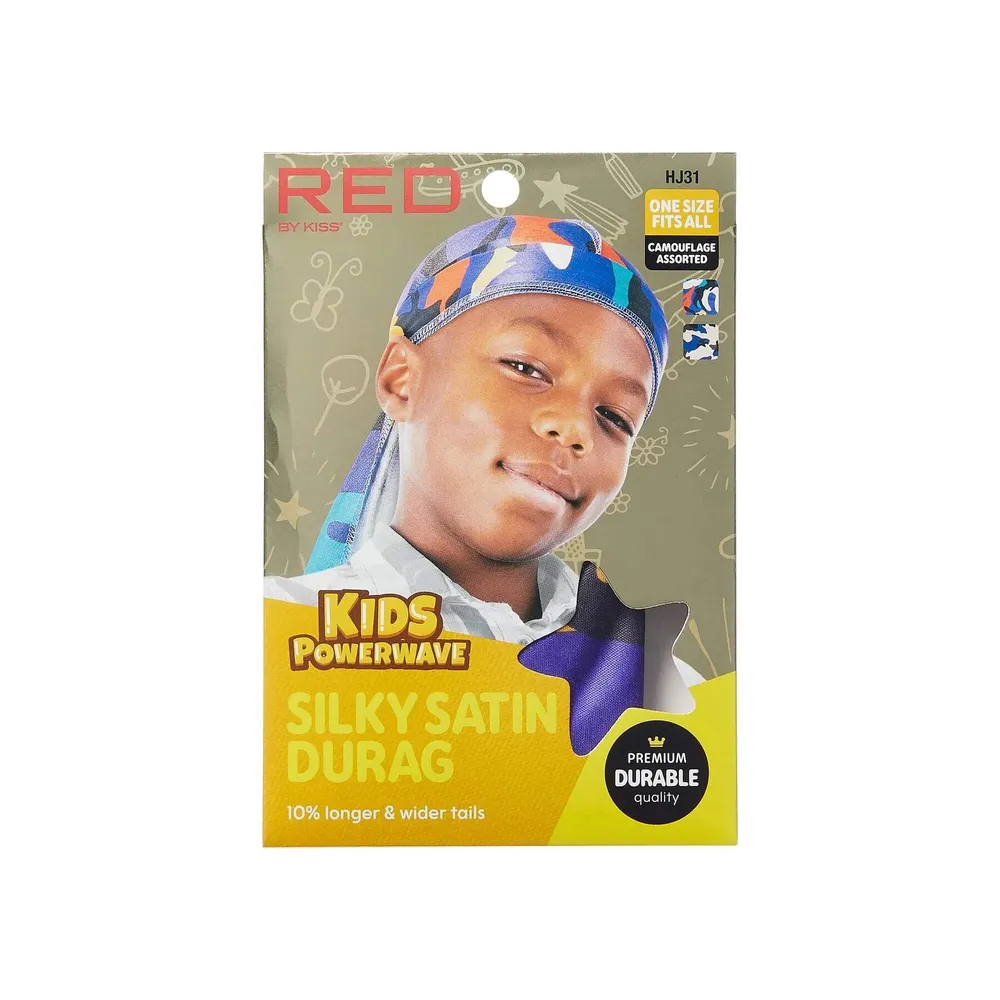 Red by Kiss Kids Power Wave Durag – Smooth Compression for Wavers - Image 2