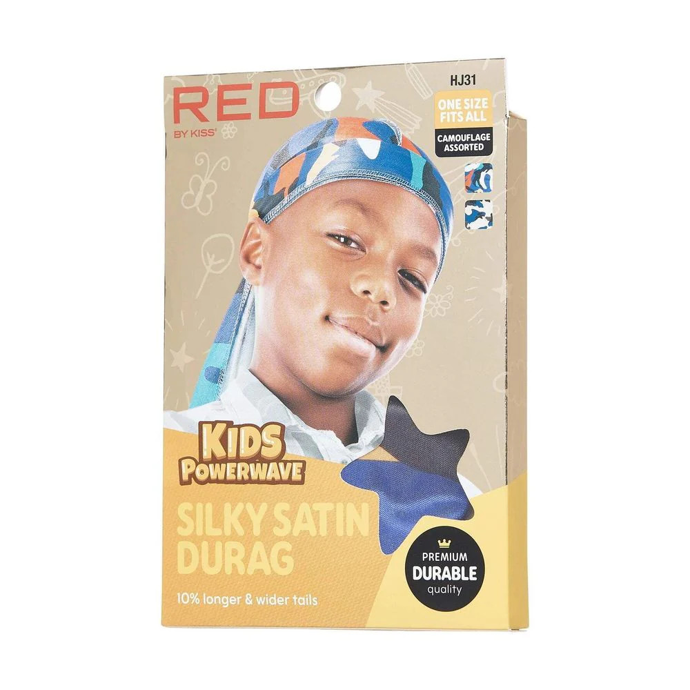Red by Kiss Kids Power Wave Durag – Smooth Compression for Wavers - Image 4