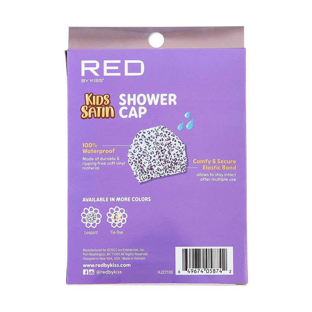 Red by Kiss Kids Soft Vinyl Shower Cap – Leak-Proof Bath Protection - Image 5