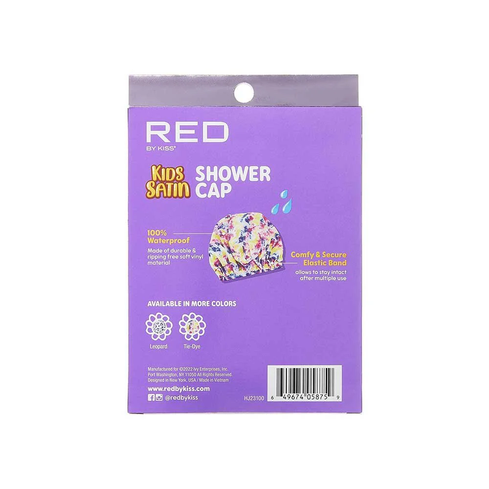 Red by Kiss Kids Soft Vinyl Shower Cap – Leak-Proof Bath Protection - Image 6