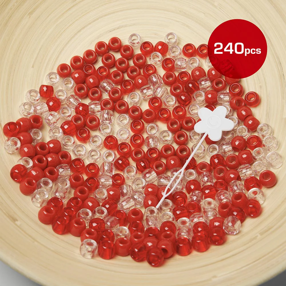 Red by Kiss Large Hair Beads 240pcs - Image 10