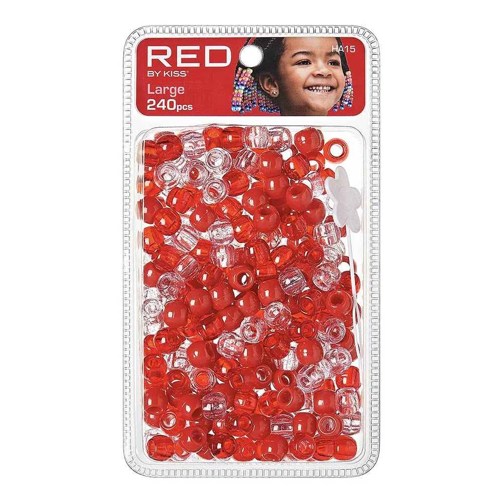 Red by Kiss Large Hair Beads 240pcs - Image 9