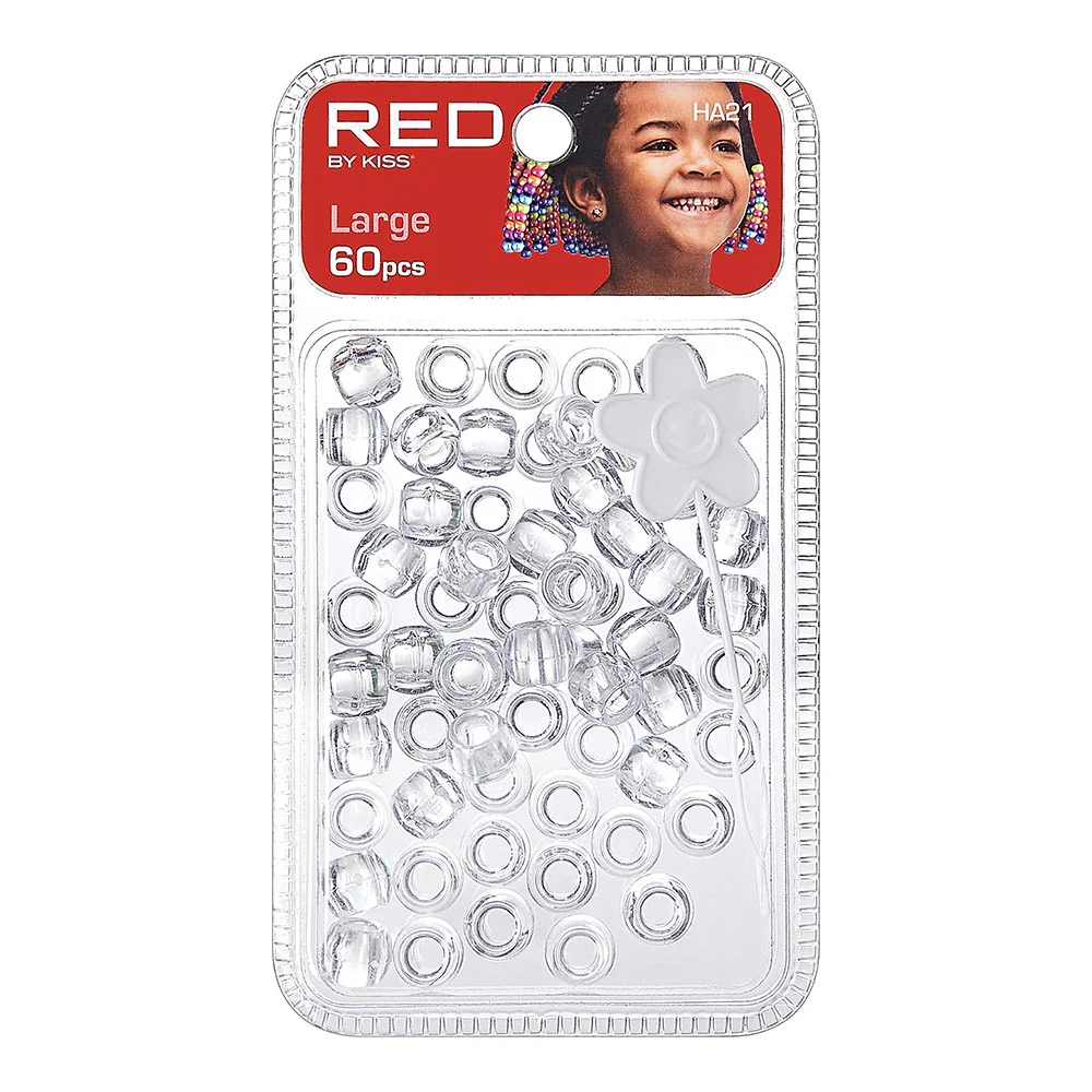 Red by Kiss Large Hair Beads 60pcs - Image 2