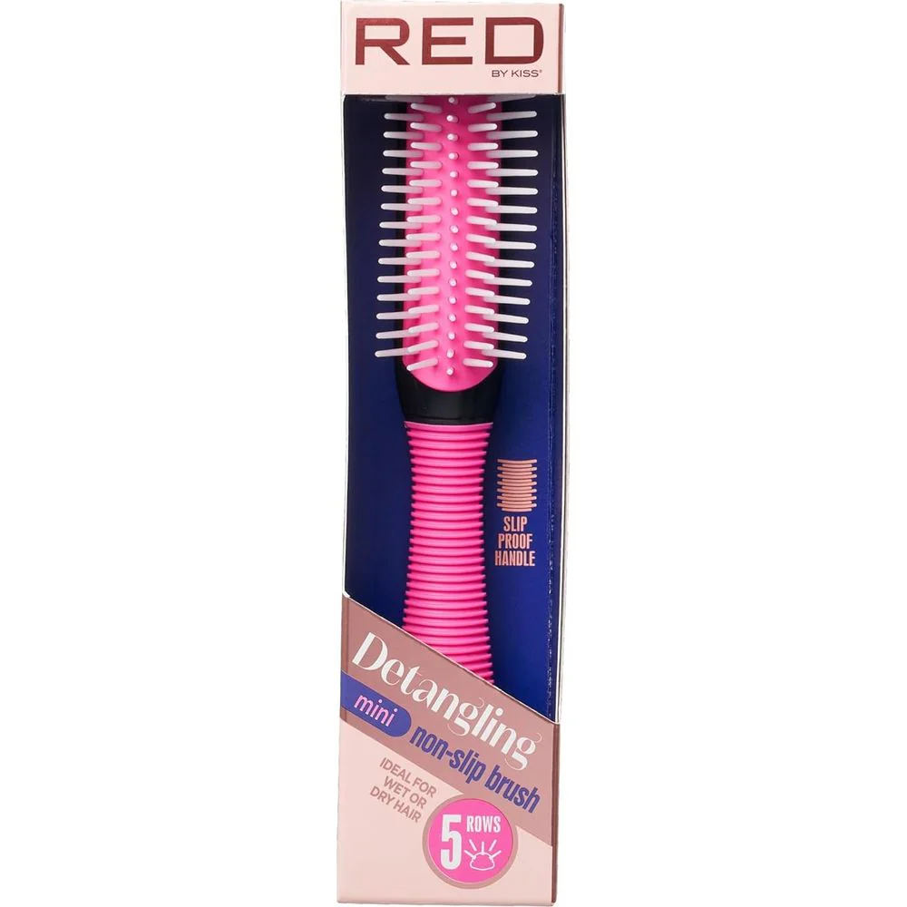 Red by Kiss Detangling Mini Non-Slip Brush β 5-Row Mini Brush