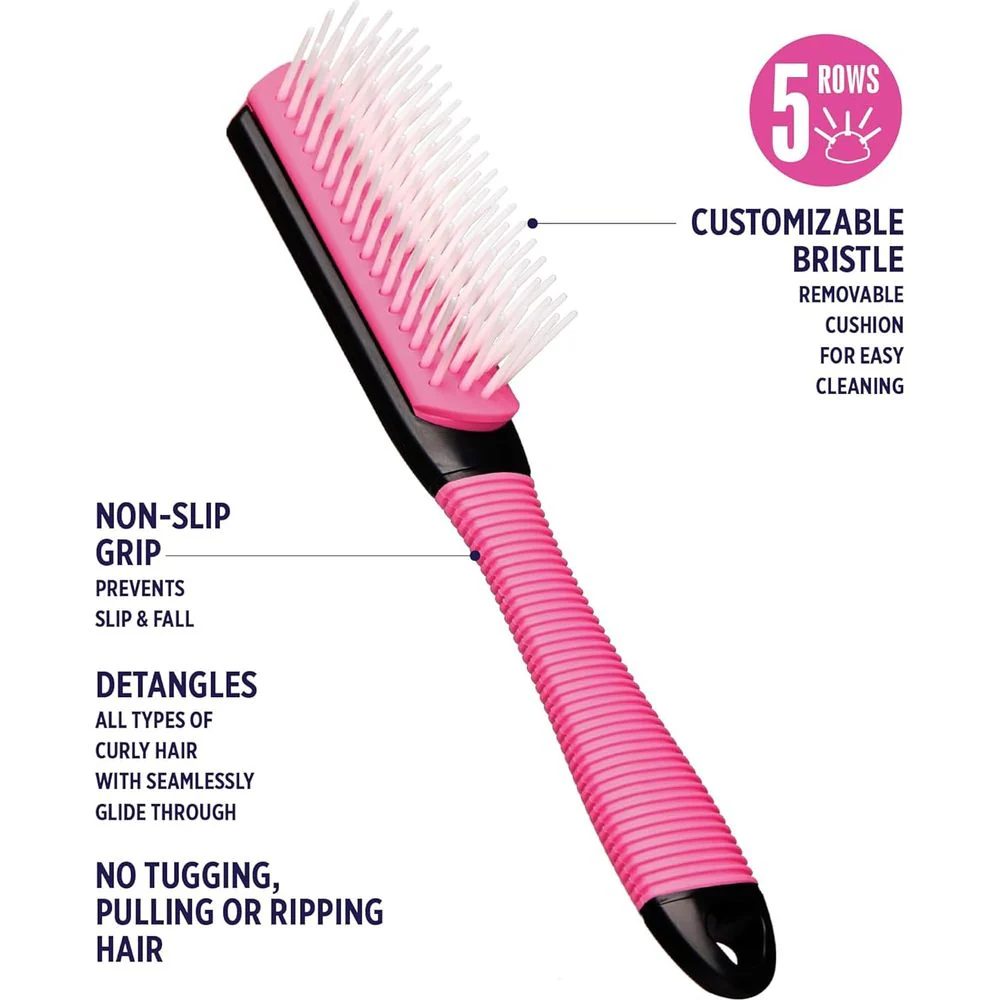 Red by Kiss Detangling Mini Non-Slip Brush β 5-Row Mini Brush - Image 3