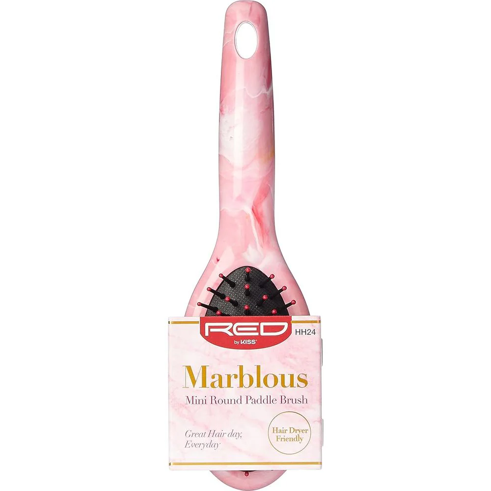 Red by Kiss Marblous Mini Round Paddle Brush