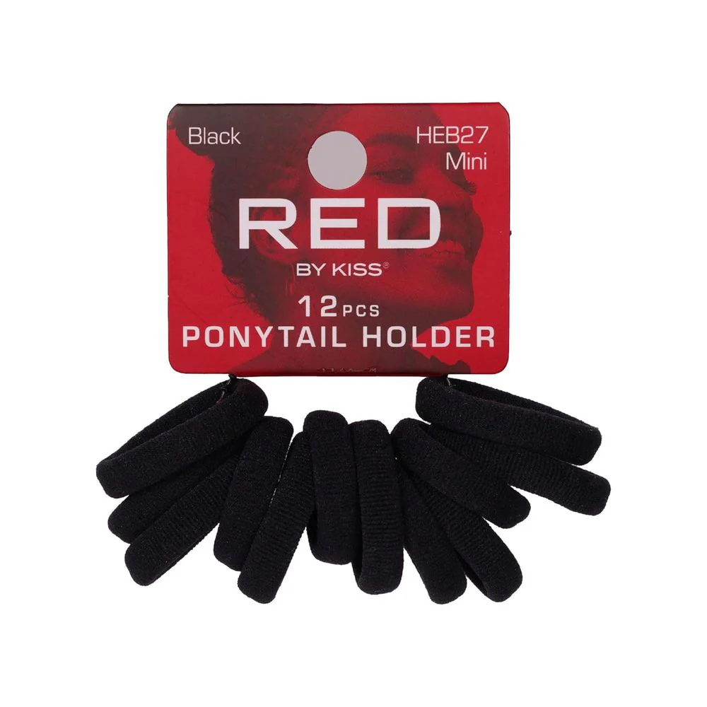 Red by Kiss Mini Ponytail Holders β 12 Count - Image 2