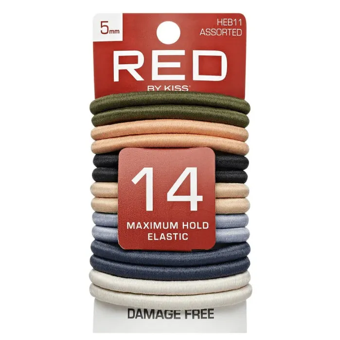 Red by Kiss Maximum Hold Elastic Hair Bands β 5mm - Image 2