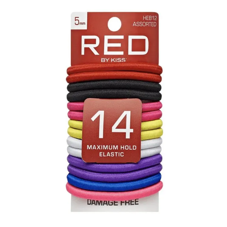 Red by Kiss Maximum Hold Elastic Hair Bands β 5mm - Image 3