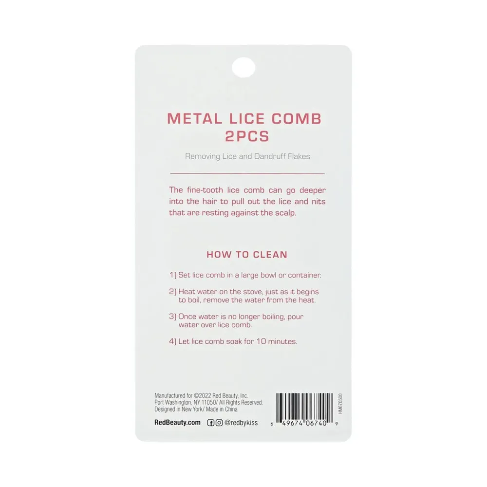 Red by Kiss Metal Lice Comb – HM67 - Image 5