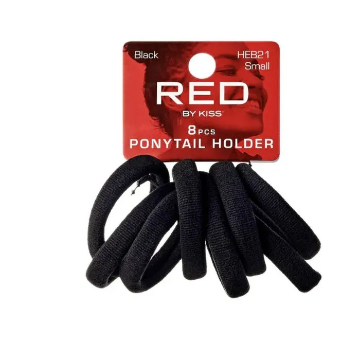 Red by Kiss Strong Hold Ponytail Holders β 8 Count - Image 2