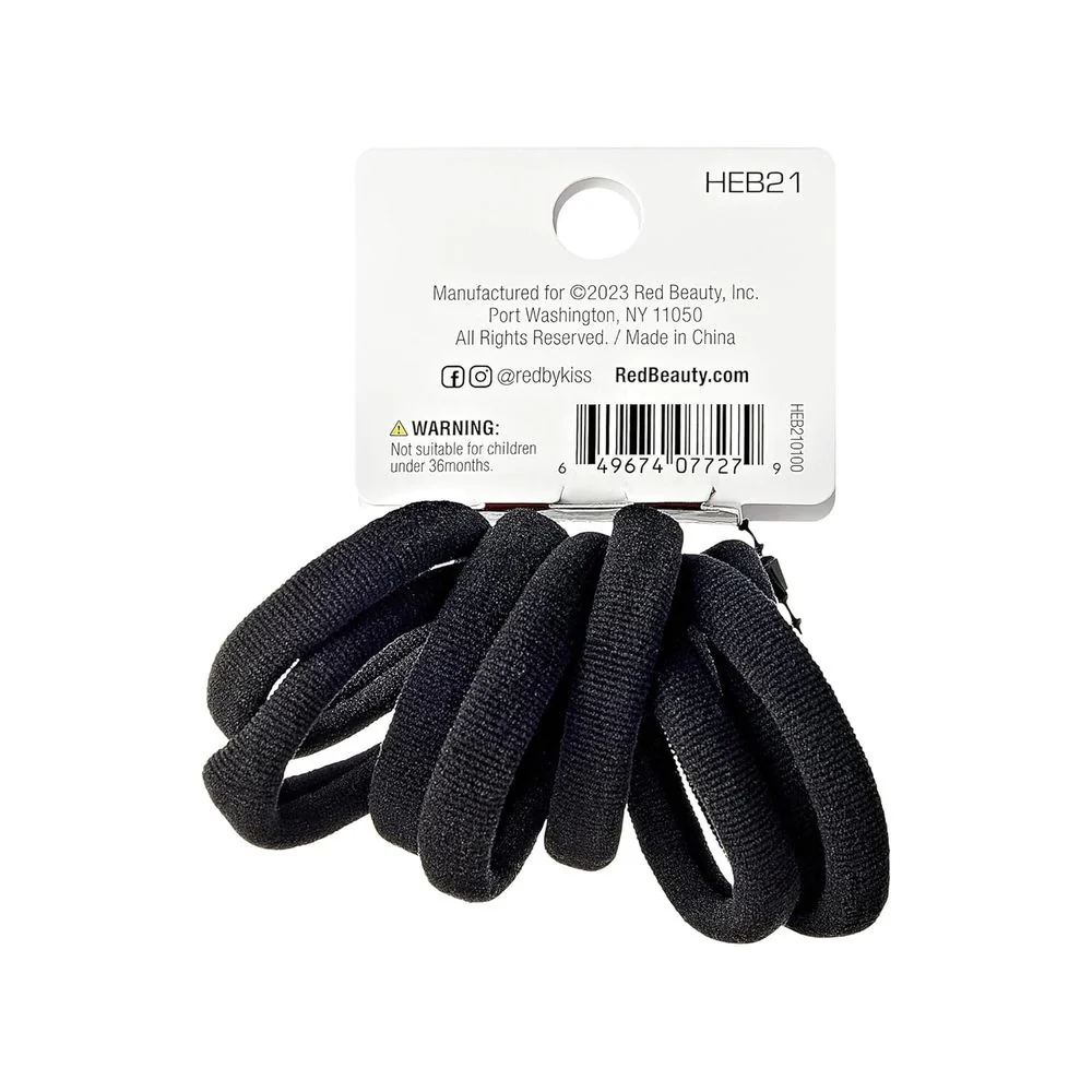 Red by Kiss Strong Hold Ponytail Holders β 8 Count - Image 3