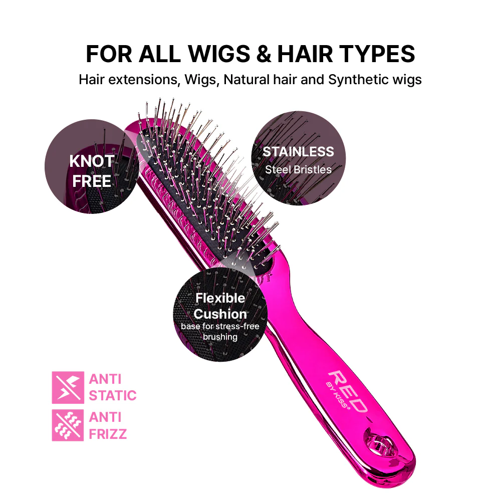 Red by Kiss Mini Styling Wig Brush - Image 3