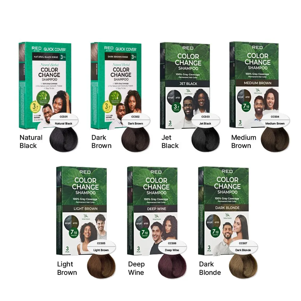 Red by Kiss Natural Herbal Color Change Shampoo - Image 2