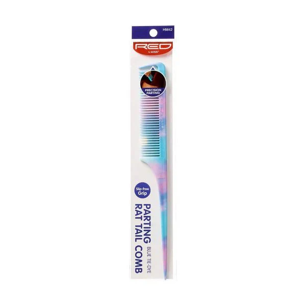 Red by Kiss Parting Rat Tail Comb ā Blue Tie Dye