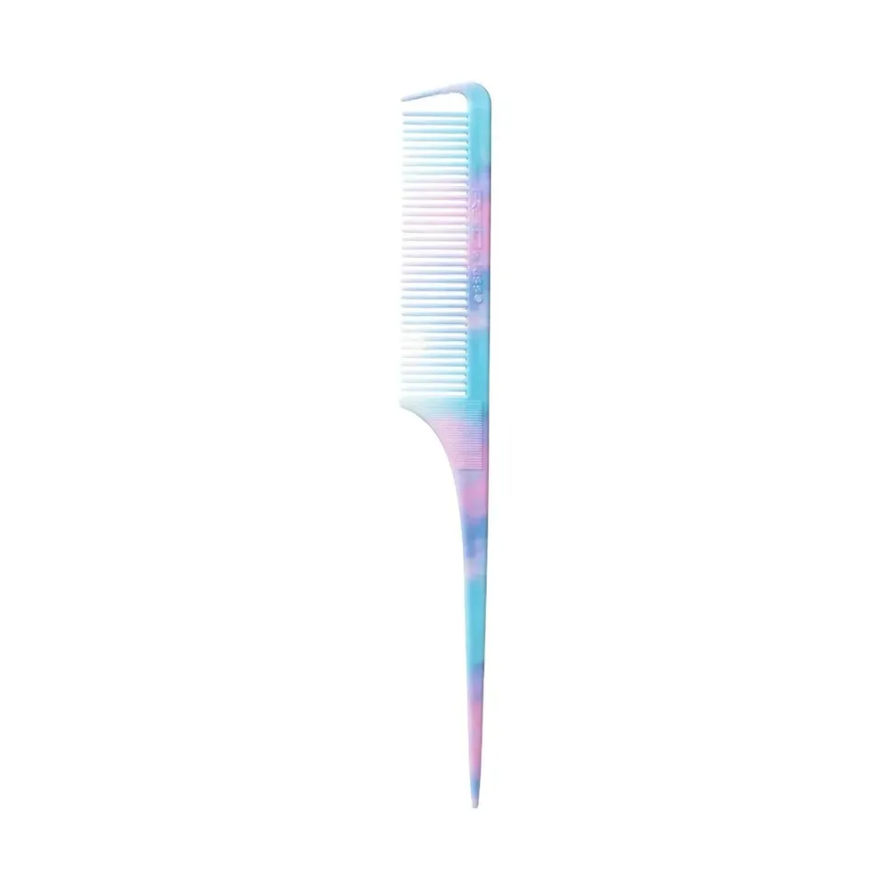 Red by Kiss Parting Rat Tail Comb ā Blue Tie Dye - Image 3