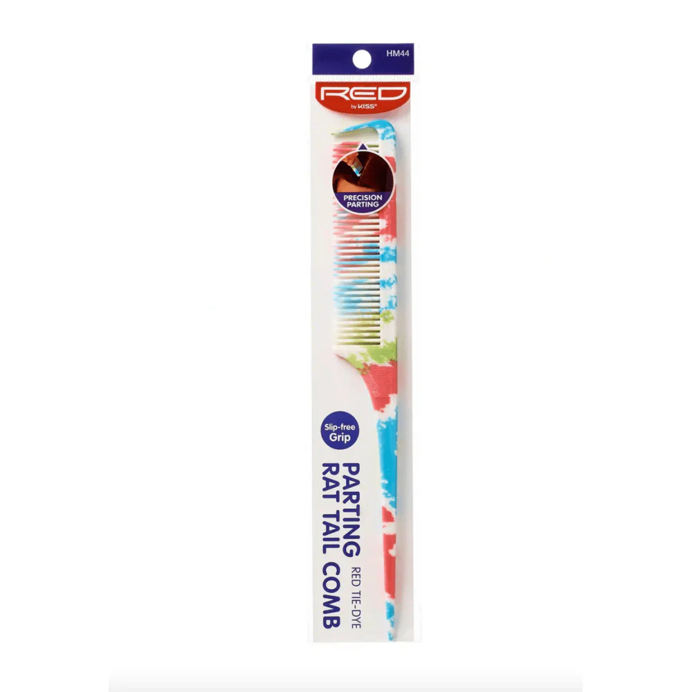 Red by Kiss Parting Rat Tail Comb โ Red Tie Dye - Image 2