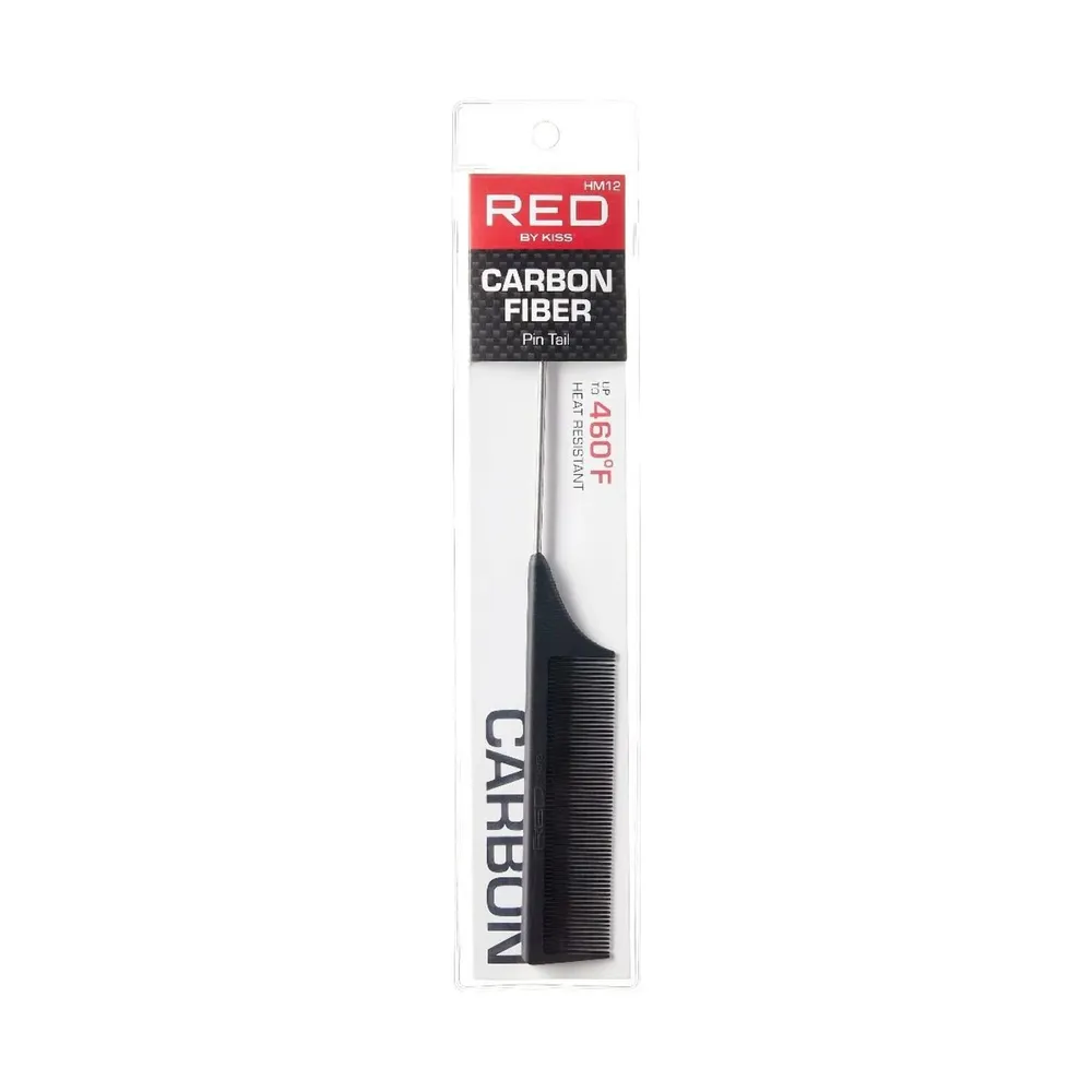 Red by Kiss Carbon Fiber Pin Tail Comb - Image 2