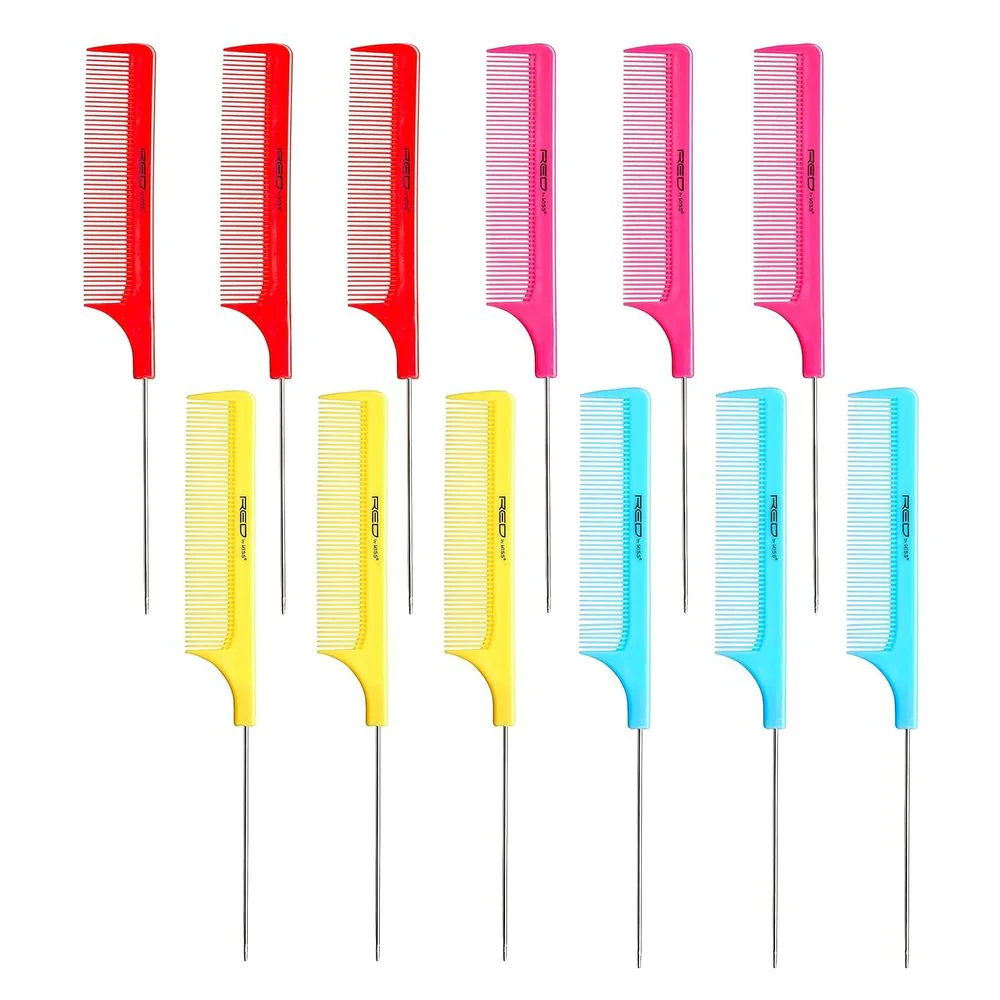 Red by Kiss Pin Tail Comb Set – Assorted Colors 12 pcs - Image 2