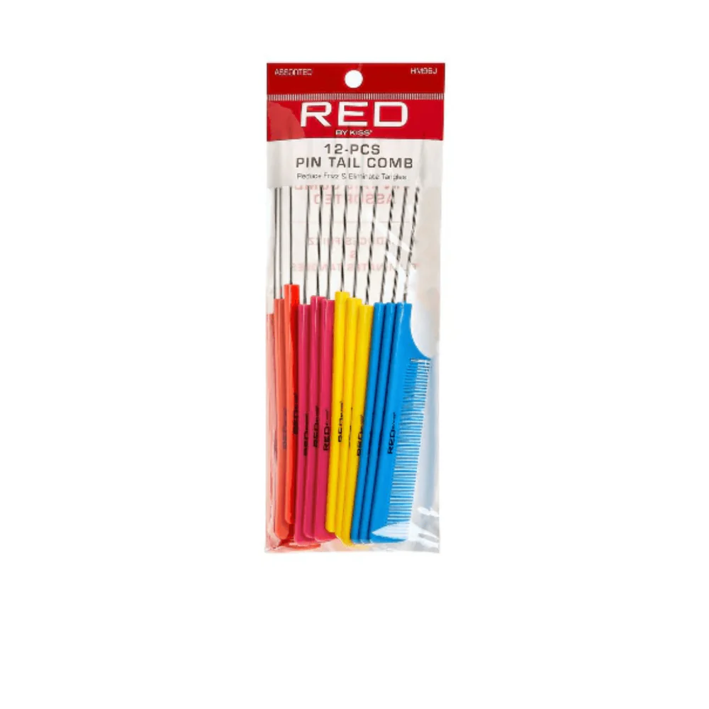 Red by Kiss Pin Tail Comb Set – Assorted Colors 12 pcs - Image 3