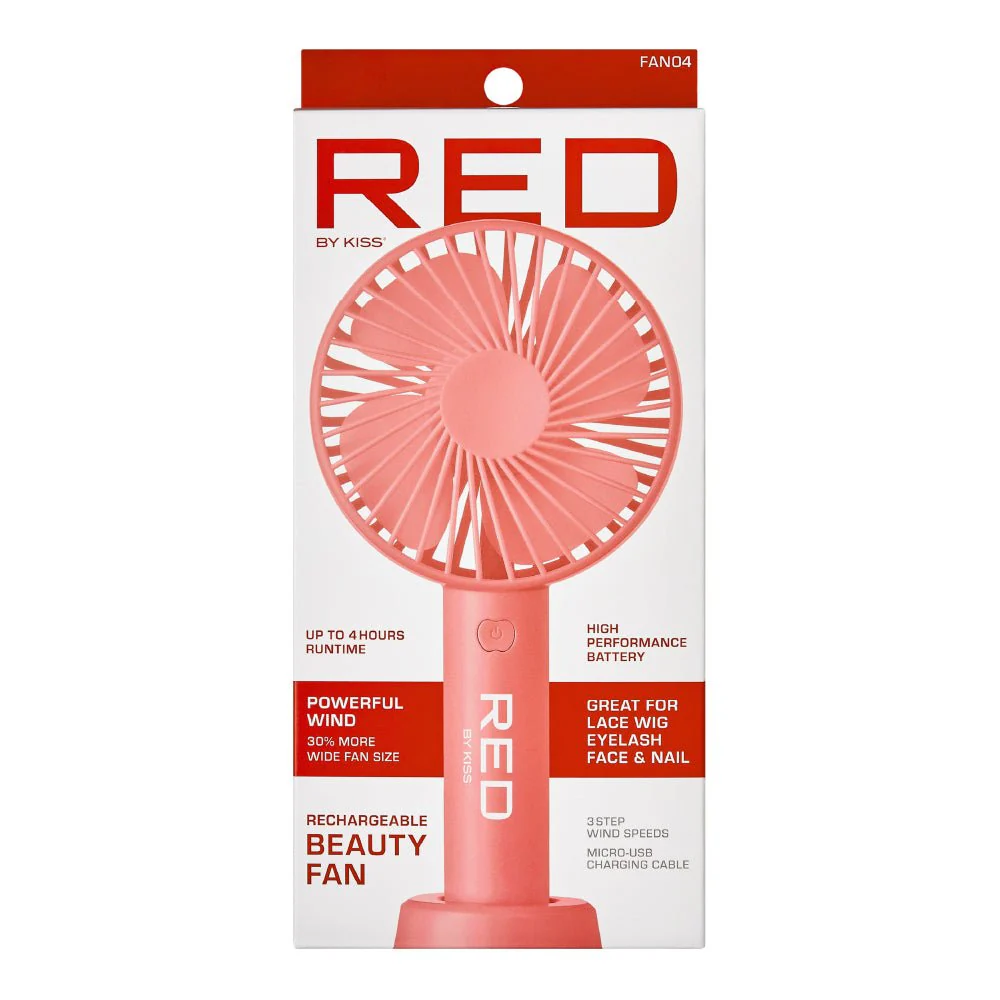 Red by Kiss Portable Handheld Beauty Fan - Image 11