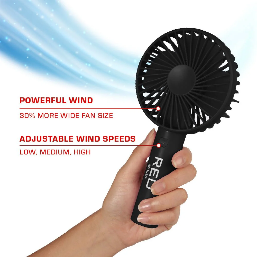 Red by Kiss Portable Handheld Beauty Fan - Image 6