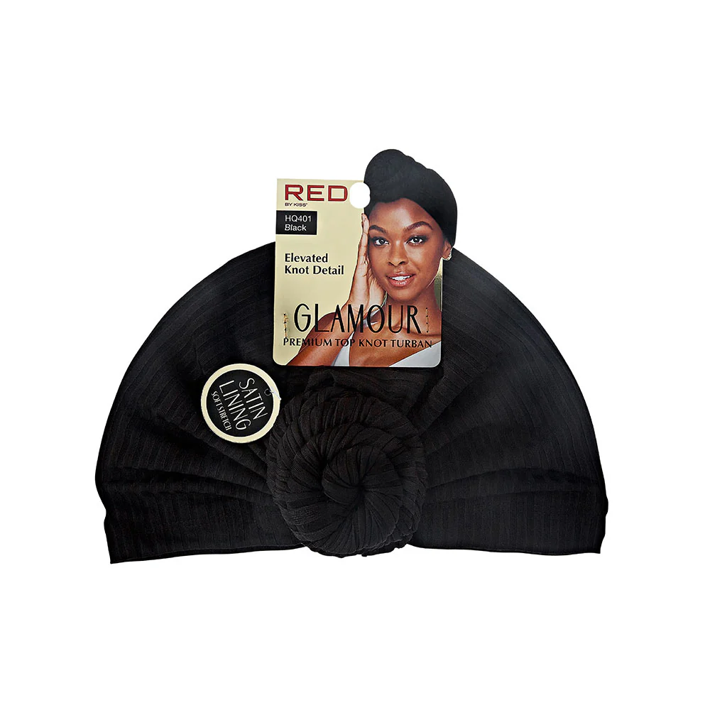 Red by Kiss – Pre-Tied Top Knot Turban - Image 2