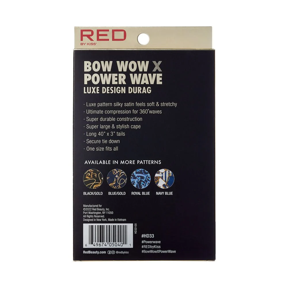 Red by Kiss Premium Bow Wow X Power Wave Luxe Design Durag - Image 14