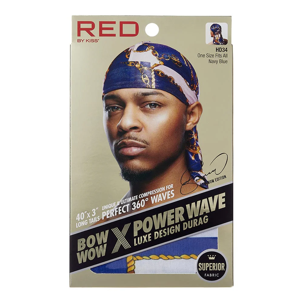 Red by Kiss Premium Bow Wow X Power Wave Luxe Design Durag - Image 4