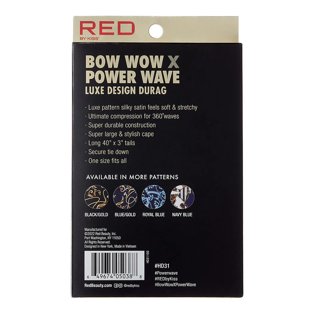 Red by Kiss Premium Bow Wow X Power Wave Luxe Design Durag - Image 9