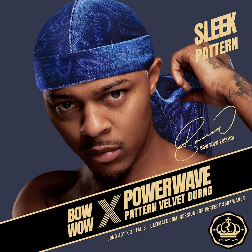 Red by Kiss Premium Bow Wow X Power Pattern Velvet Durag - Image 11
