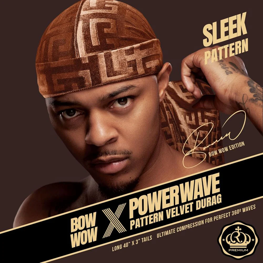 Red by Kiss Premium Bow Wow X Power Pattern Velvet Durag - Image 9