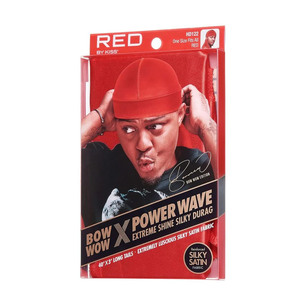 Red by Kiss Bow Wow Power Wave Shine Silky Durag โ Max Hold - Image 12