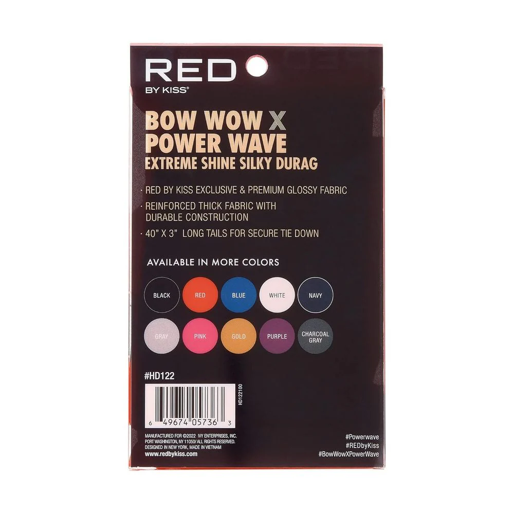 Red by Kiss Bow Wow Power Wave Shine Silky Durag โ Max Hold - Image 21