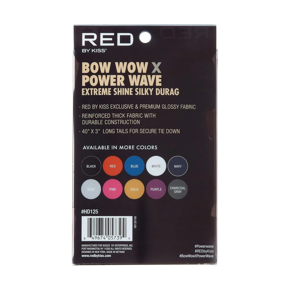 Red by Kiss Bow Wow Power Wave Shine Silky Durag โ Max Hold - Image 24