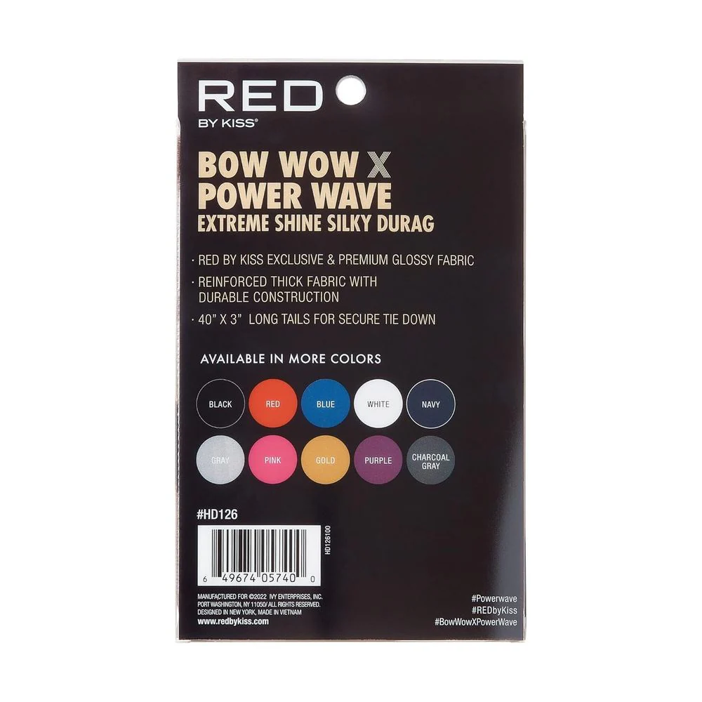 Red by Kiss Bow Wow Power Wave Shine Silky Durag โ Max Hold - Image 25