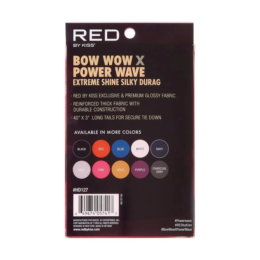 Red by Kiss Bow Wow Power Wave Shine Silky Durag โ Max Hold - Image 26