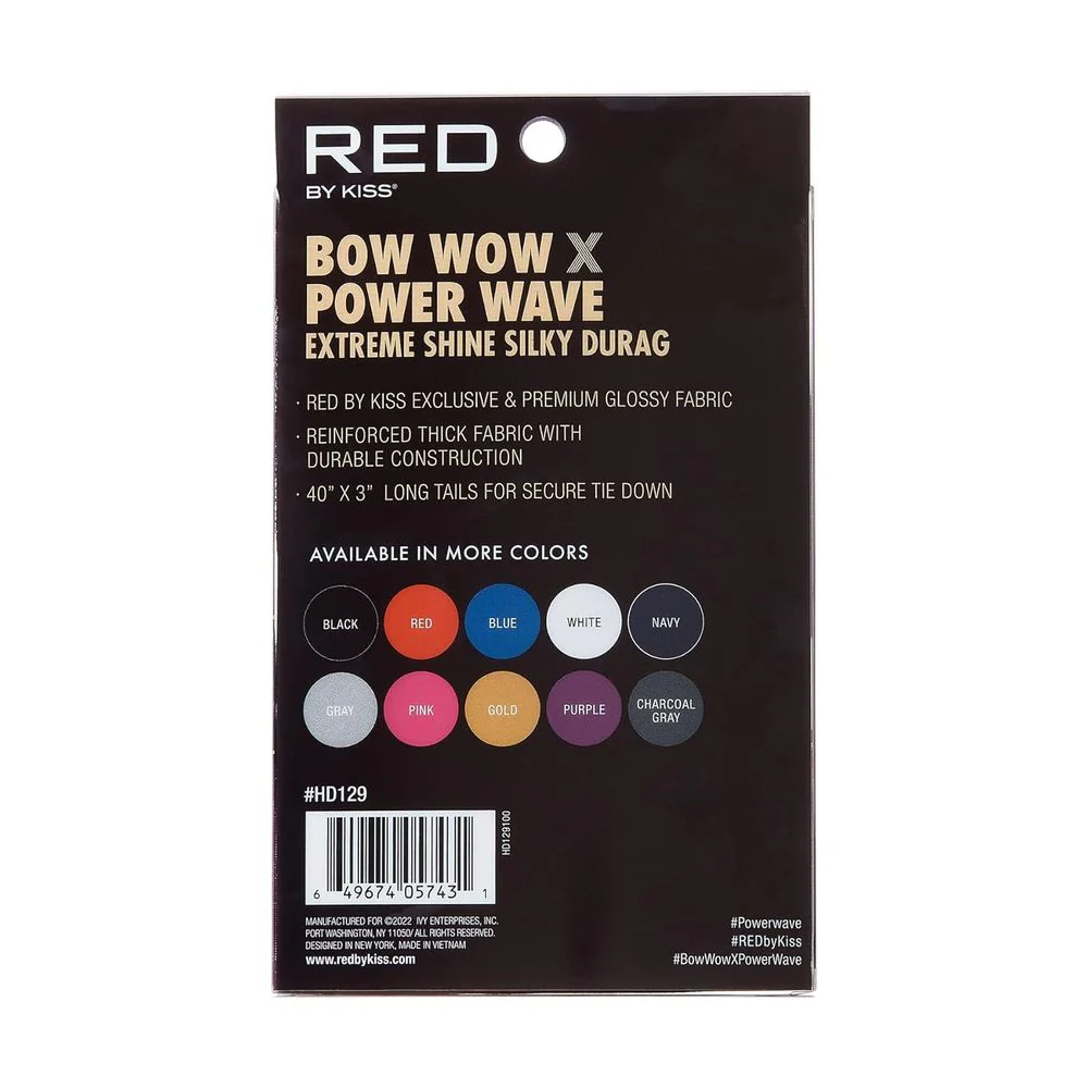 Red by Kiss Bow Wow Power Wave Shine Silky Durag โ Max Hold - Image 28