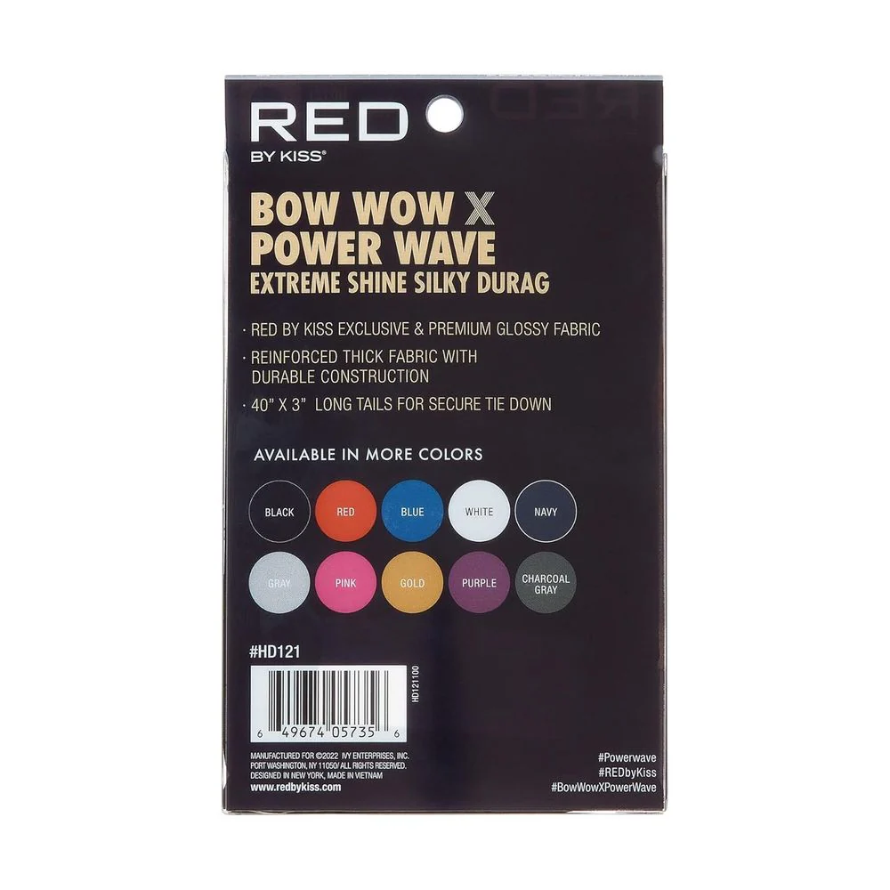 Red by Kiss Bow Wow Power Wave Shine Silky Durag โ Max Hold - Image 30
