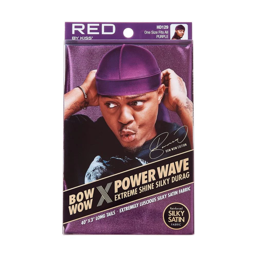 Red by Kiss Bow Wow Power Wave Shine Silky Durag โ Max Hold - Image 9