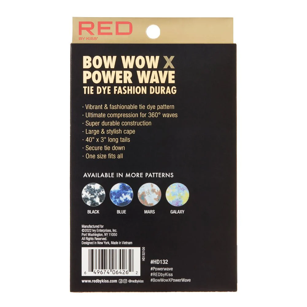 Red by Kiss Premium Bow Wow X Power Wave Tie Dye Durag - Image 8