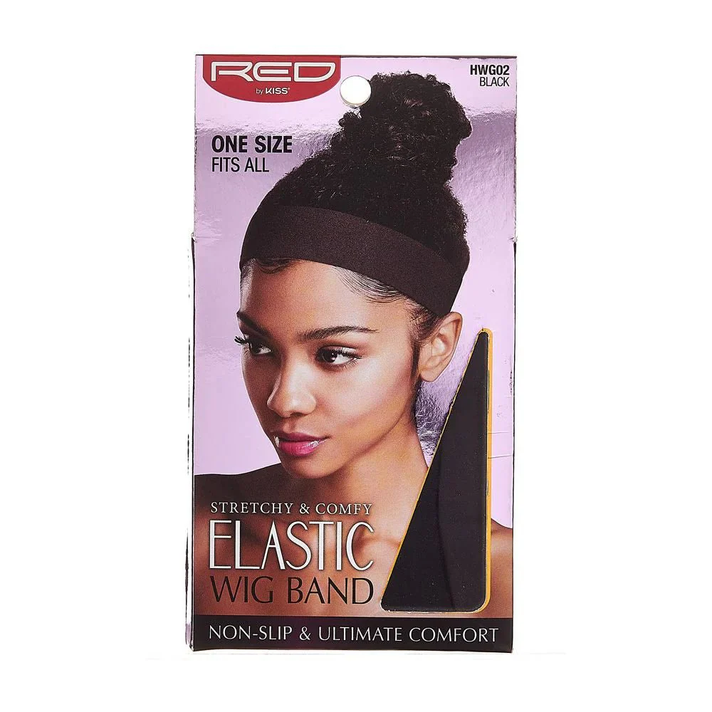 Red Elastic Wig Band Black - Image 2