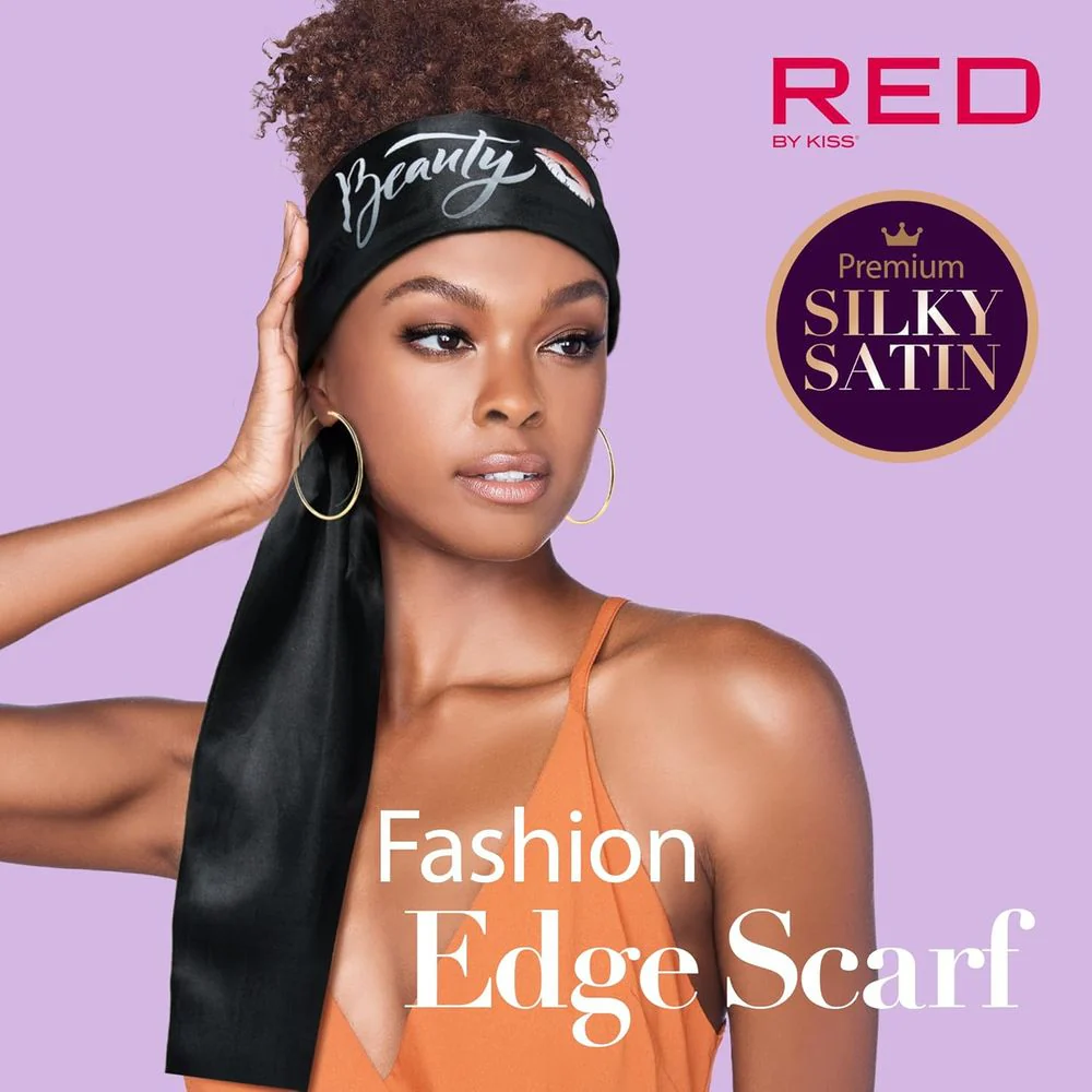 Red by Kiss Premium Silky Satin Fashion Edge Scarf - Image 6