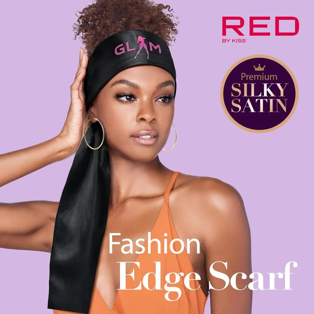 Red by Kiss Premium Silky Satin Fashion Edge Scarf - Image 7