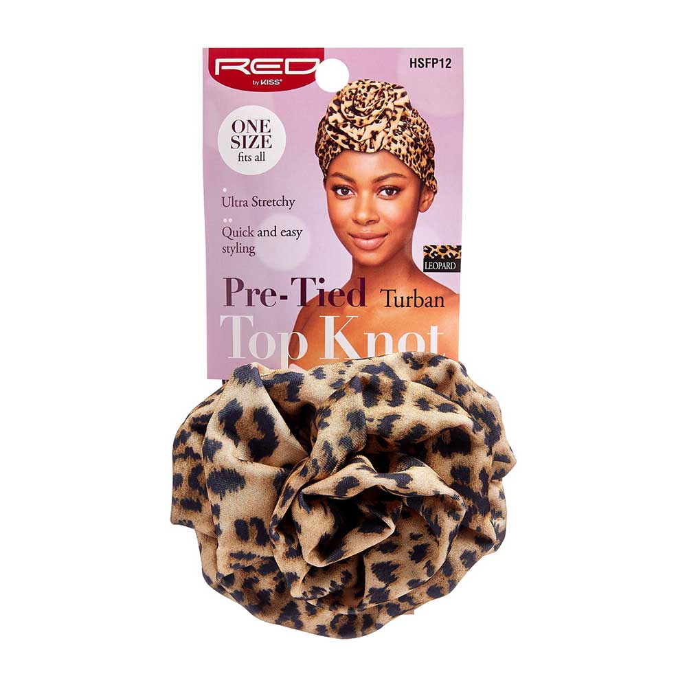 Red by Kiss Pre-Tied Turban Top Knot - Image 6