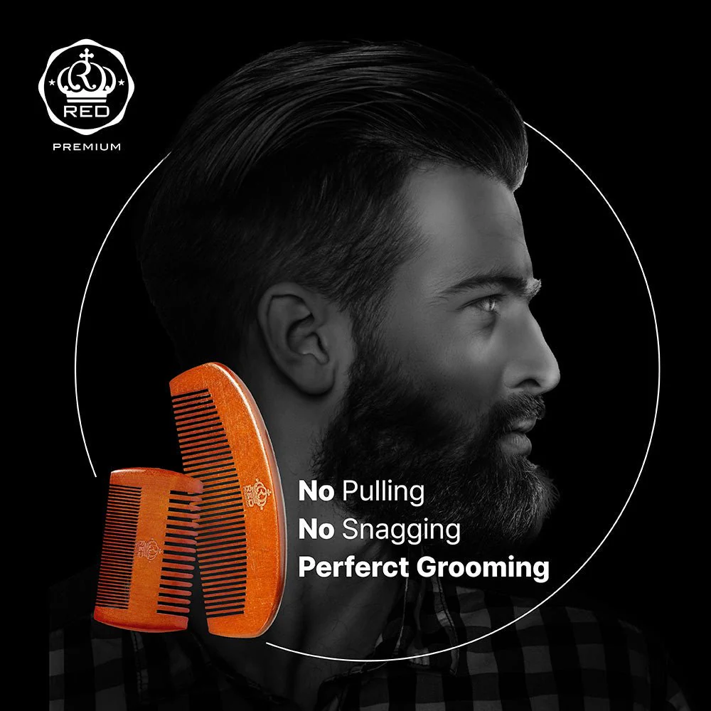Red by Kiss β Premium Wood Beard Combs