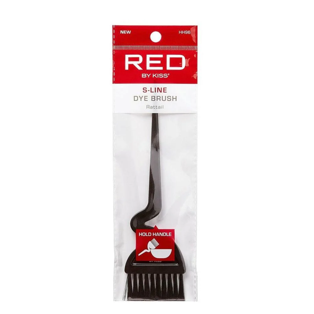 Red by Kiss S-Line Dye Brush with Rat Tail โ Smooth Grip