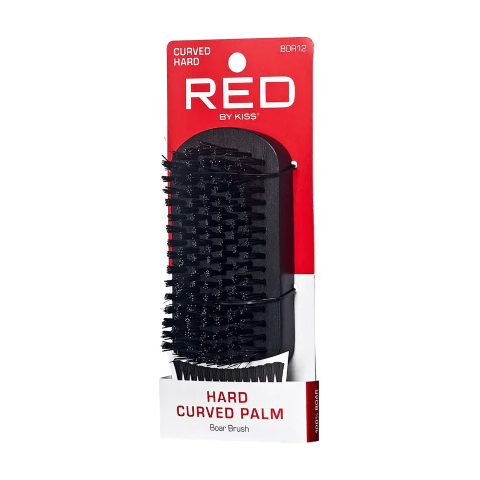 Red by Kiss Curved Hard Boar Brush BOR12 β Hard - Image 2