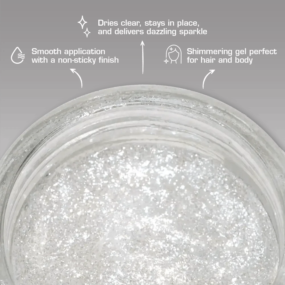 Red by Kiss RadiantGlow Glitter Gel for Hair & Body - Image 10
