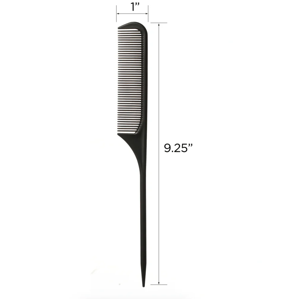 Red by Kiss Carbon – Fiber Wide Teeth Rat Tail Comb - Image 4